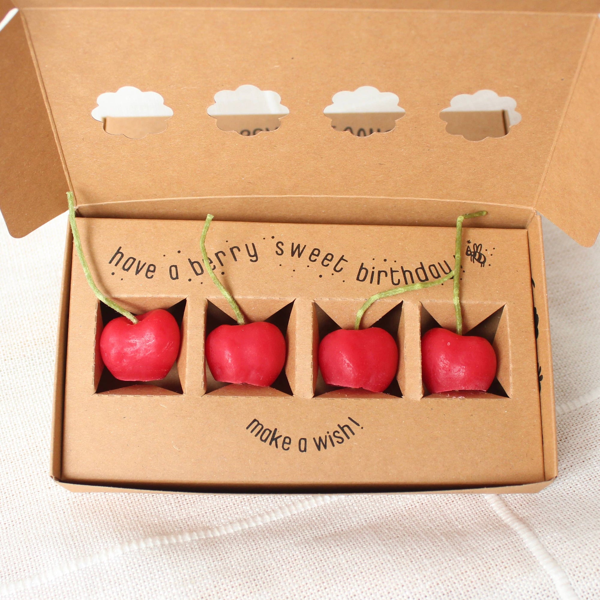 Cherry Beeswax Birthday Candles - RIDER