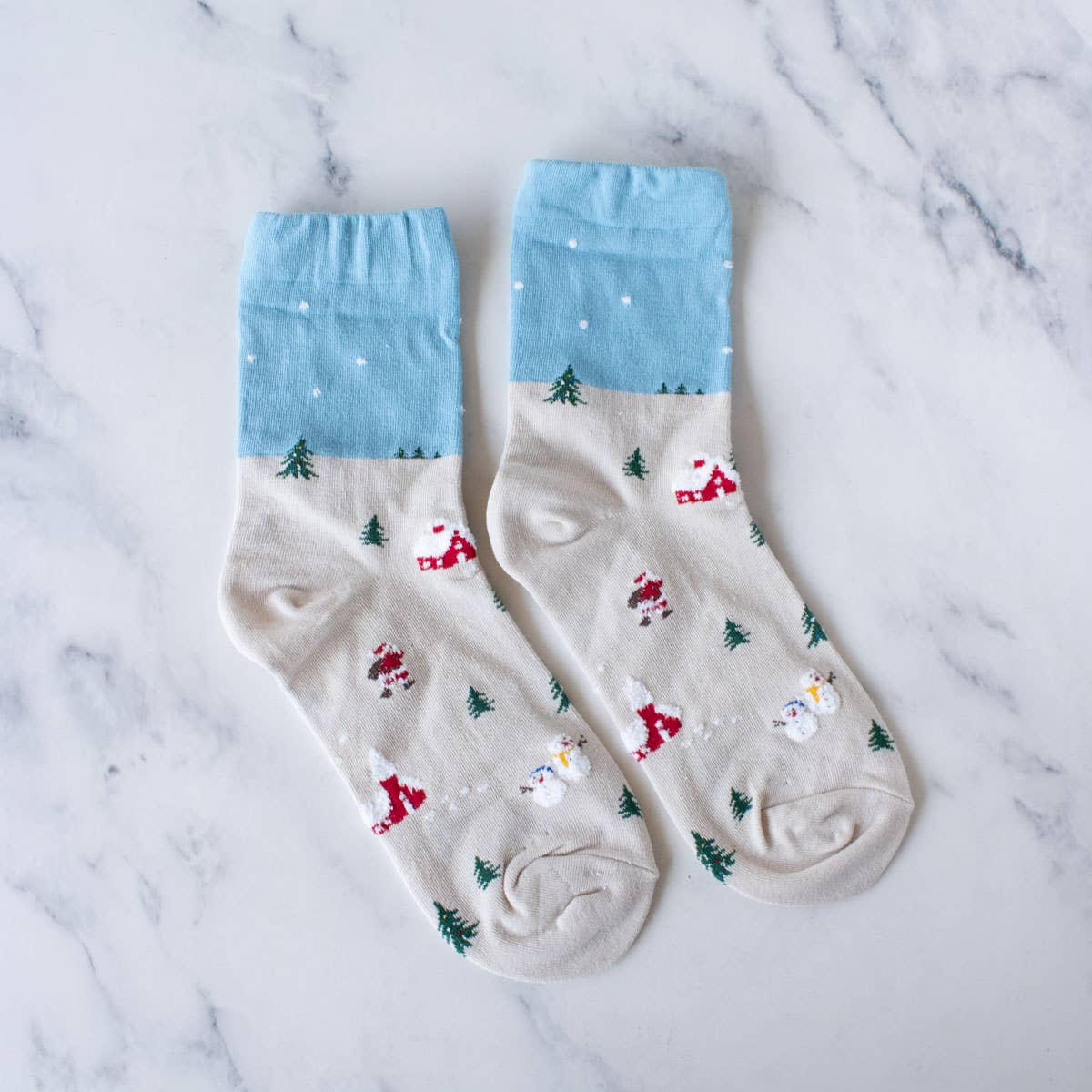 Santa Village Crew Socks