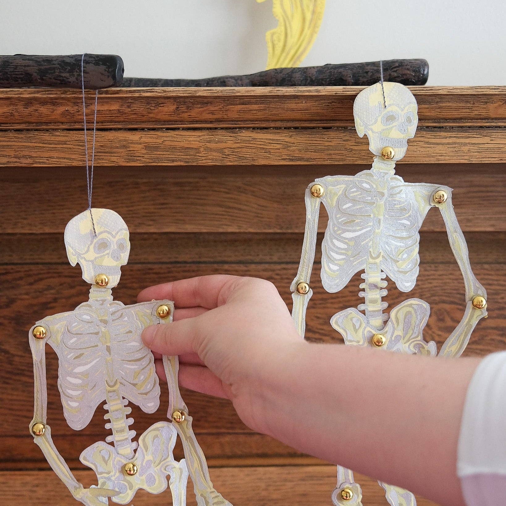 Dancing Skeleton Paper Ornaments