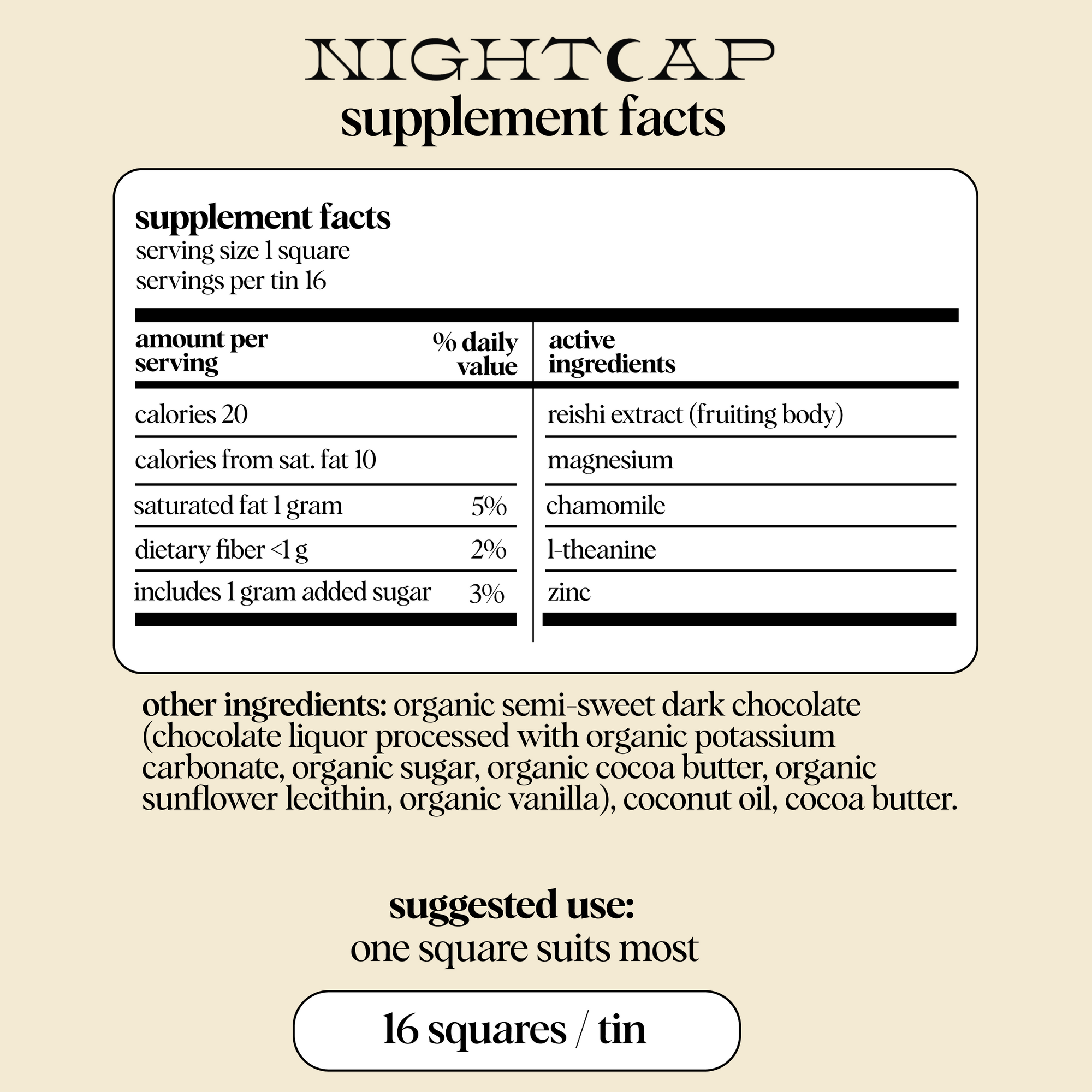 Nightcap Mushroom Chocolate