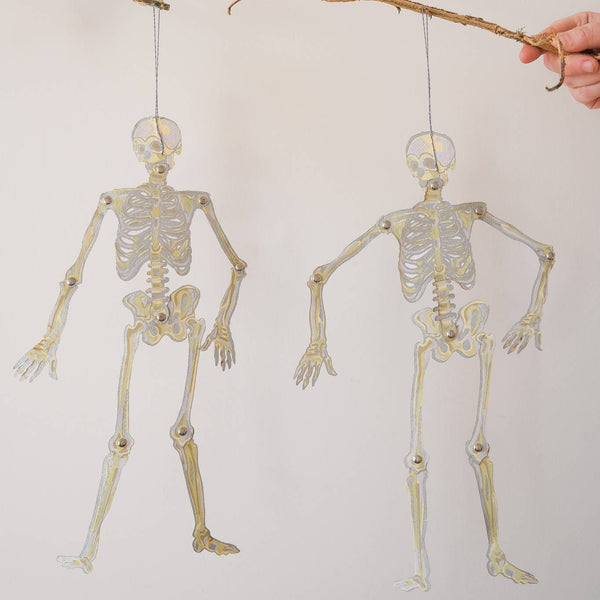 Dancing Skeleton Paper Ornaments