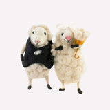 Bride and Groom Felt Sheep