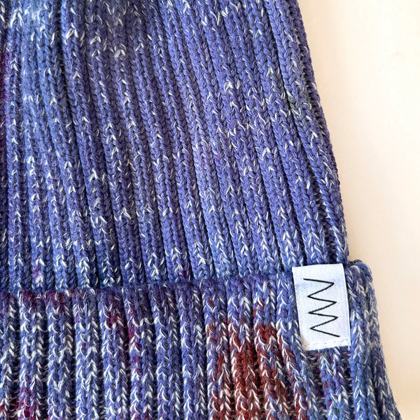 Heathered Blue Hand-dyed Beanie