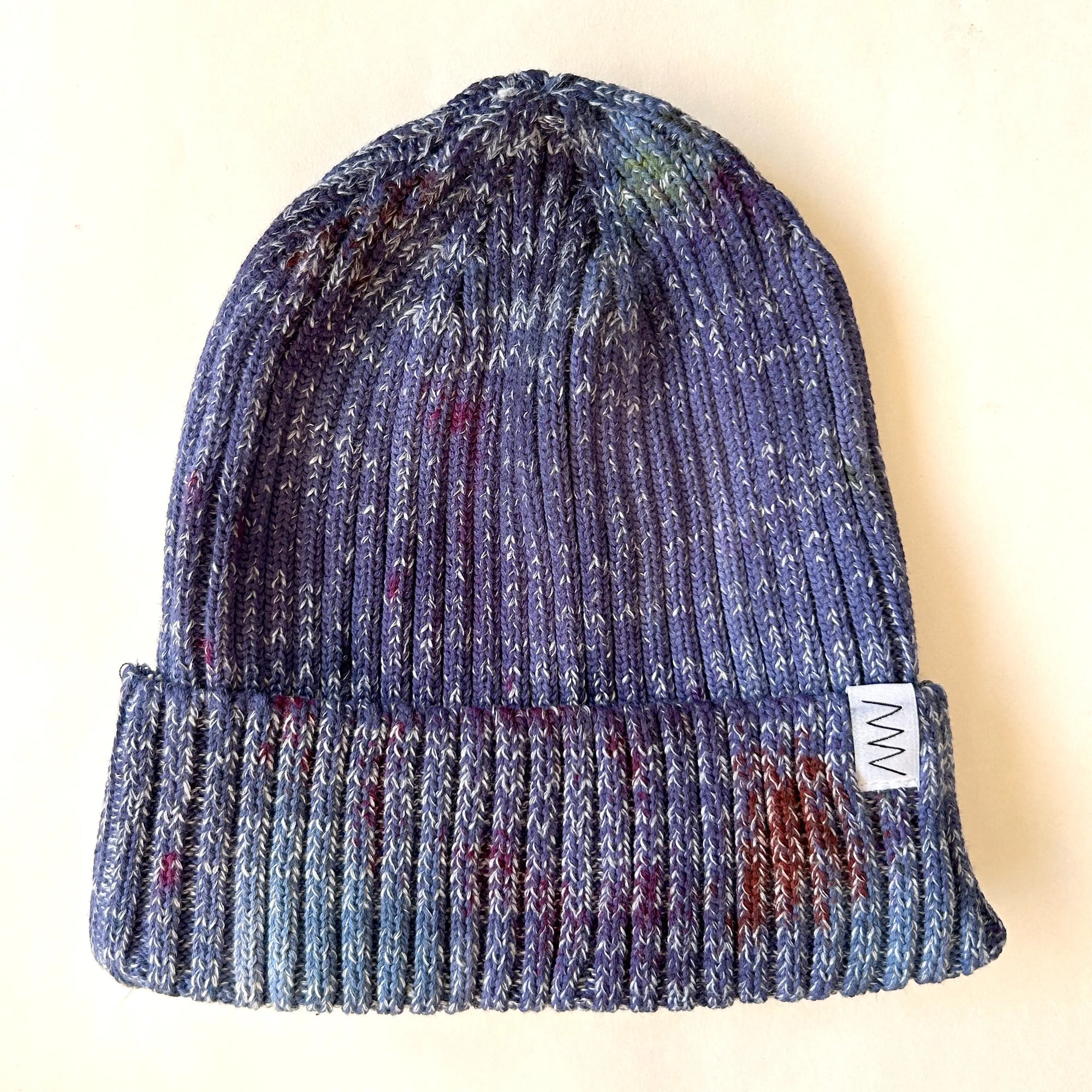 Heathered Blue Hand-dyed Beanie