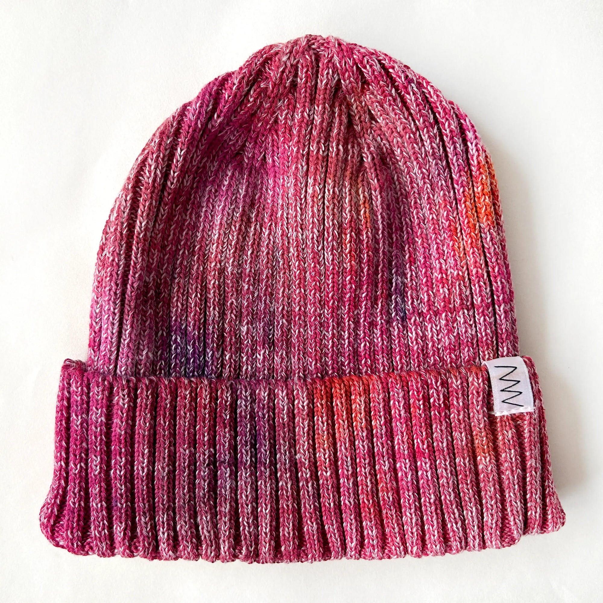 Heathered Heart Pink Hand-dyed Beanie