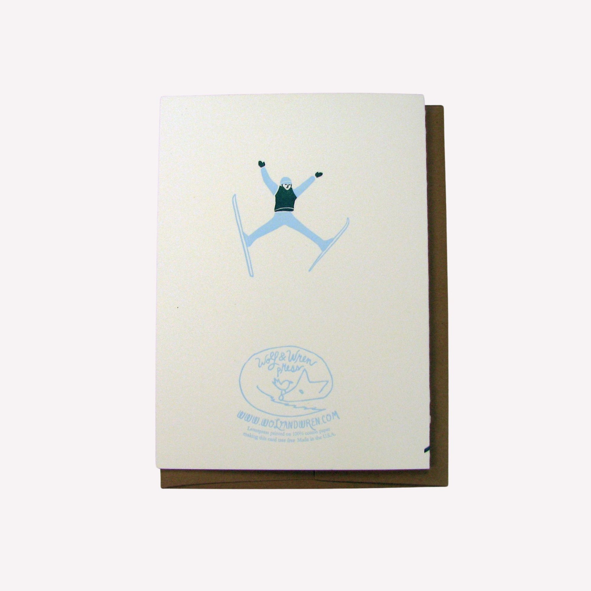 Holiday Skier Greeting Card