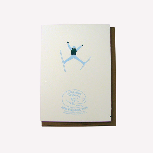 Holiday Skier Greeting Card