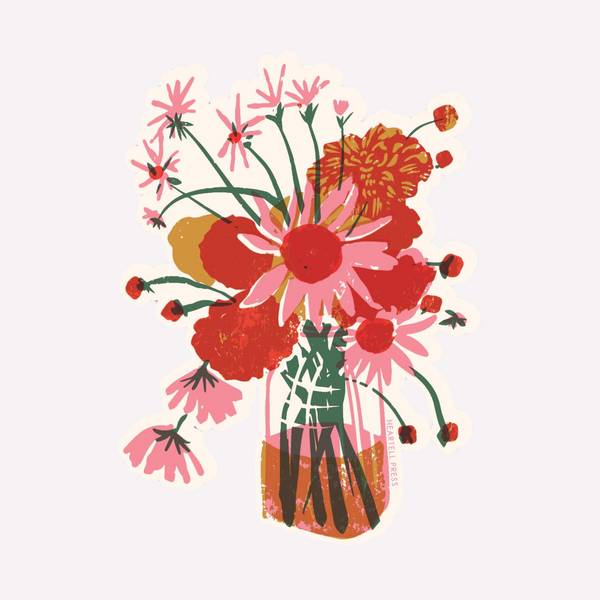 Glass Jar Bouquet Sticker