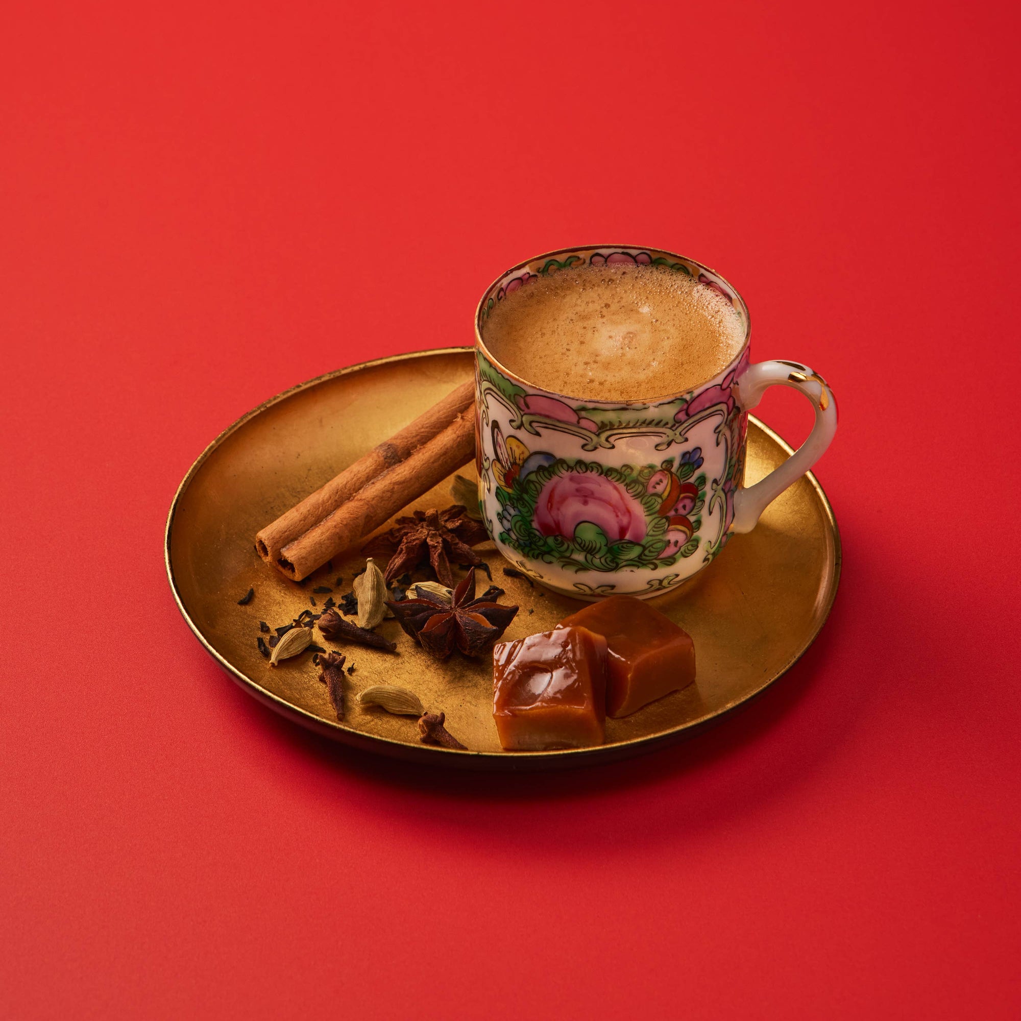 Le Bon Garcon Dirty Chai Caramels gift box with assorted caramel candies displayed in an elegant packaging.