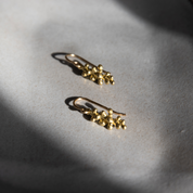 Gold Budding Twigs Earrings by Lisa Medoff Designs featuring delicate twig-inspired design and intricate detailing.