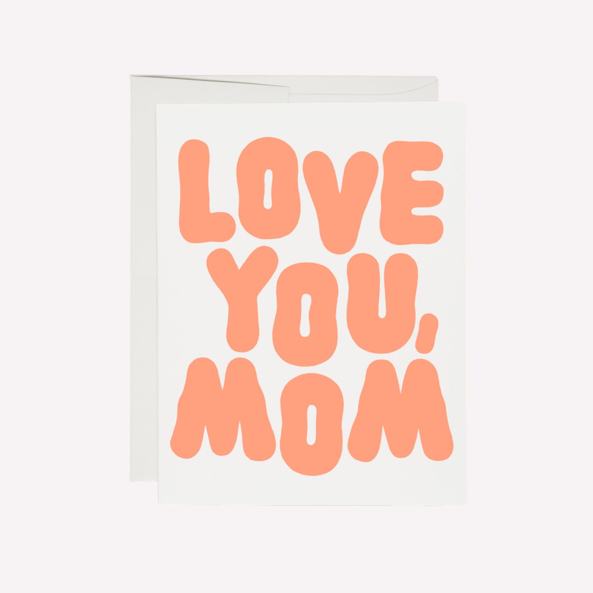 Love You, Mom Bubble Letters Greeting Card