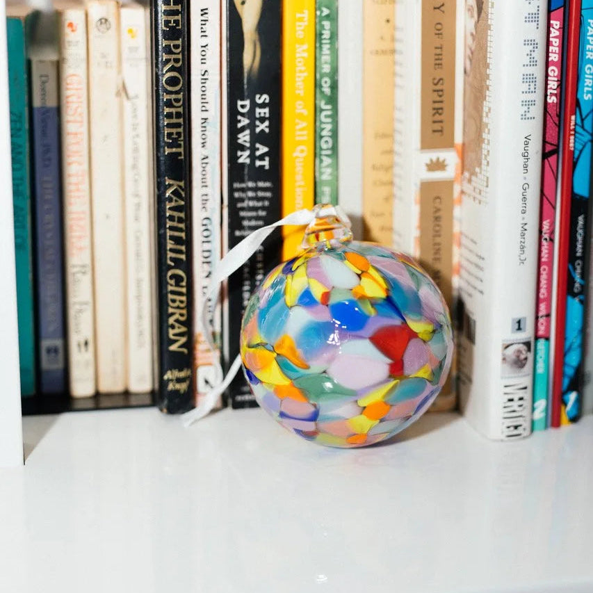 Glass Blown Rainbow Orb