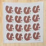 Squirrel & Nut Tea Towel