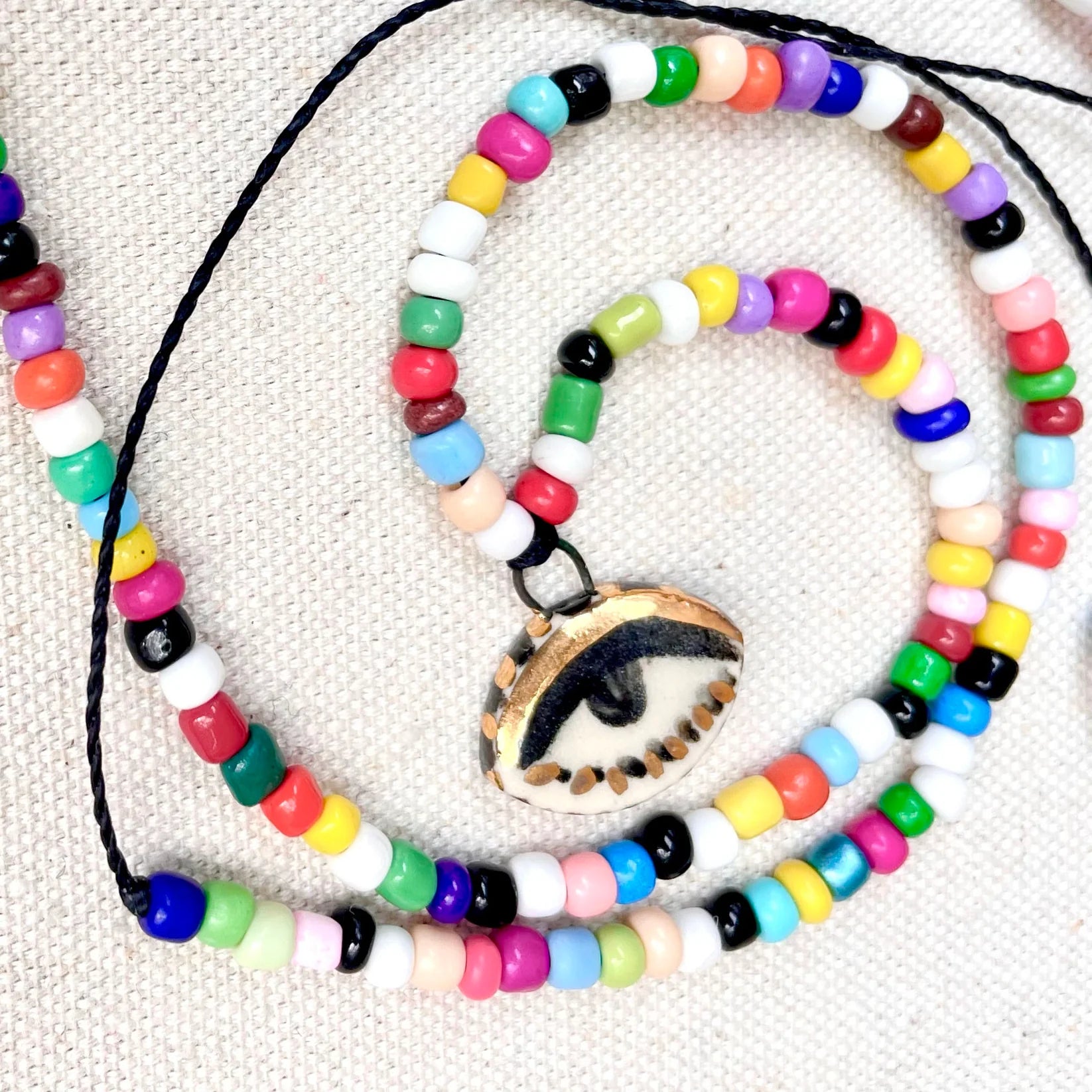 Not So Evil Eye Beaded Necklace