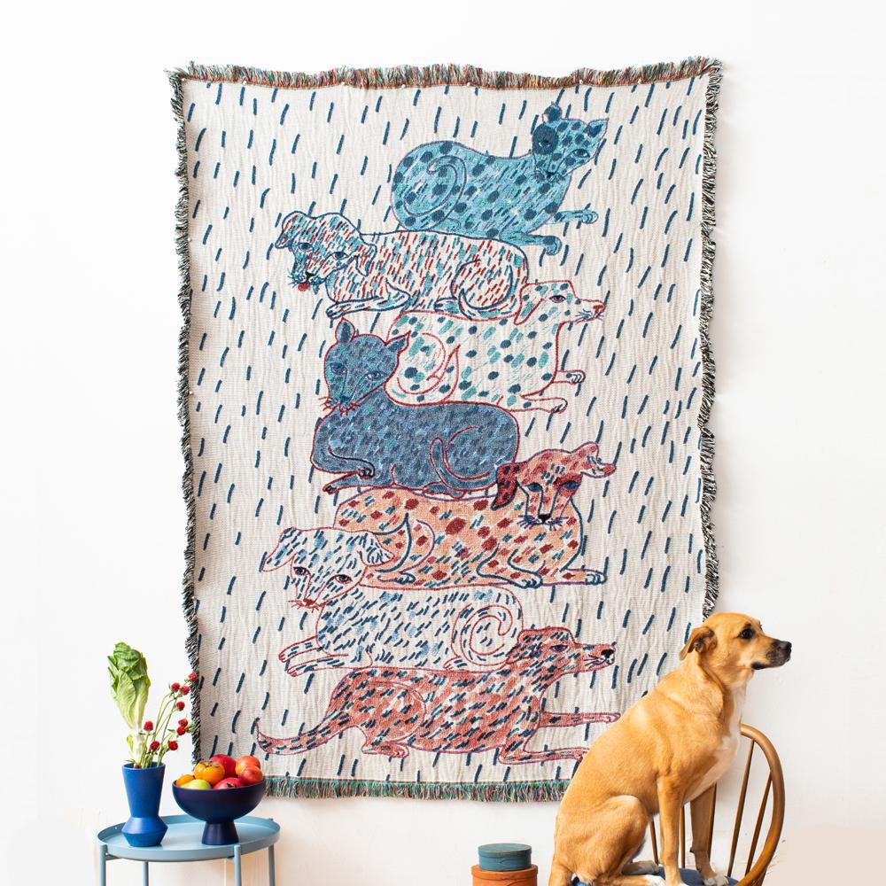 Sprinkled Dogs and Cats Totem Blanket