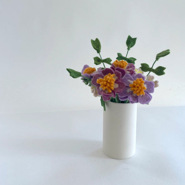 Violet Cosmos Felt Bouquet
