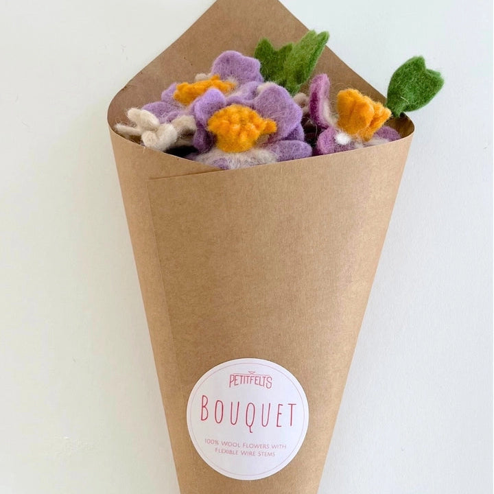 Violet Cosmos Felt Bouquet