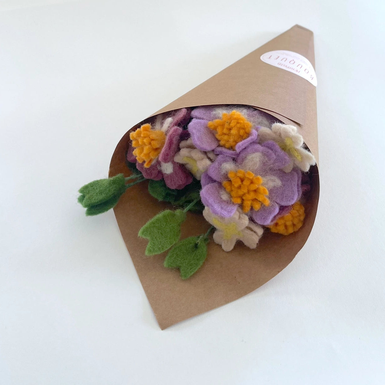 Violet Cosmos Felt Bouquet