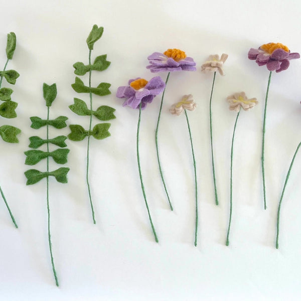 Violet Cosmos Felt Bouquet