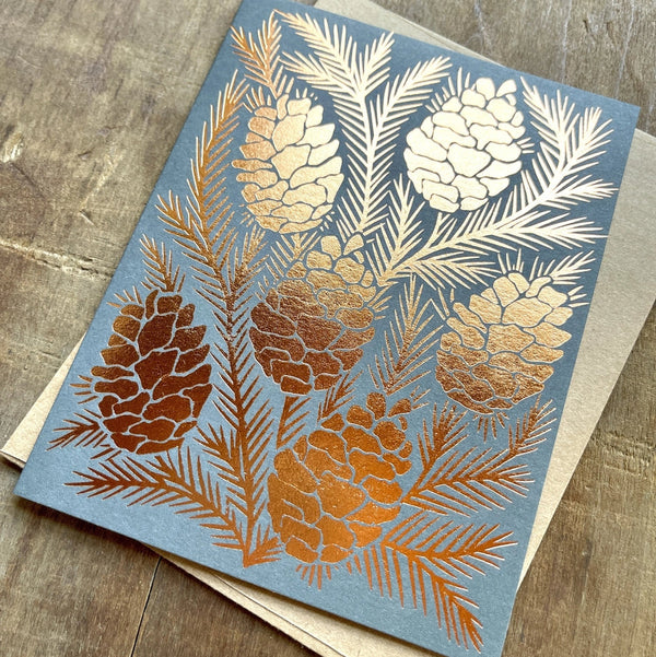 Pine Foil Stamped Notecard Set