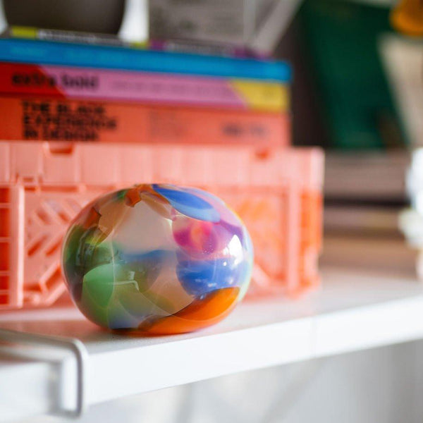 Rainbow Watercolor Round Vase