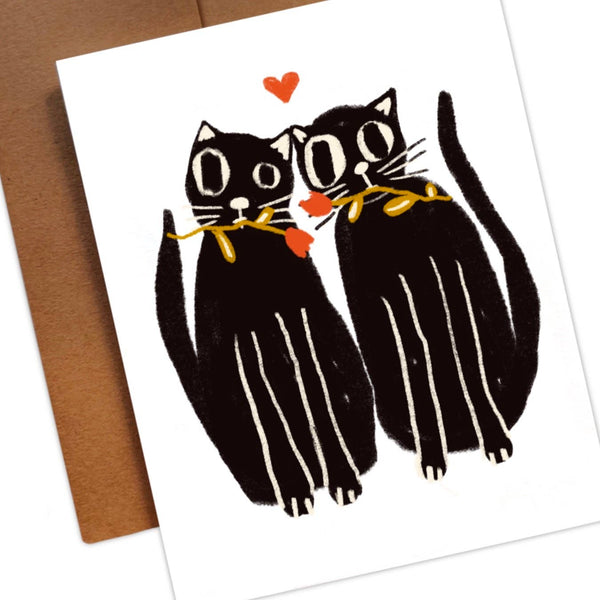 Cats In Love Greeting Card