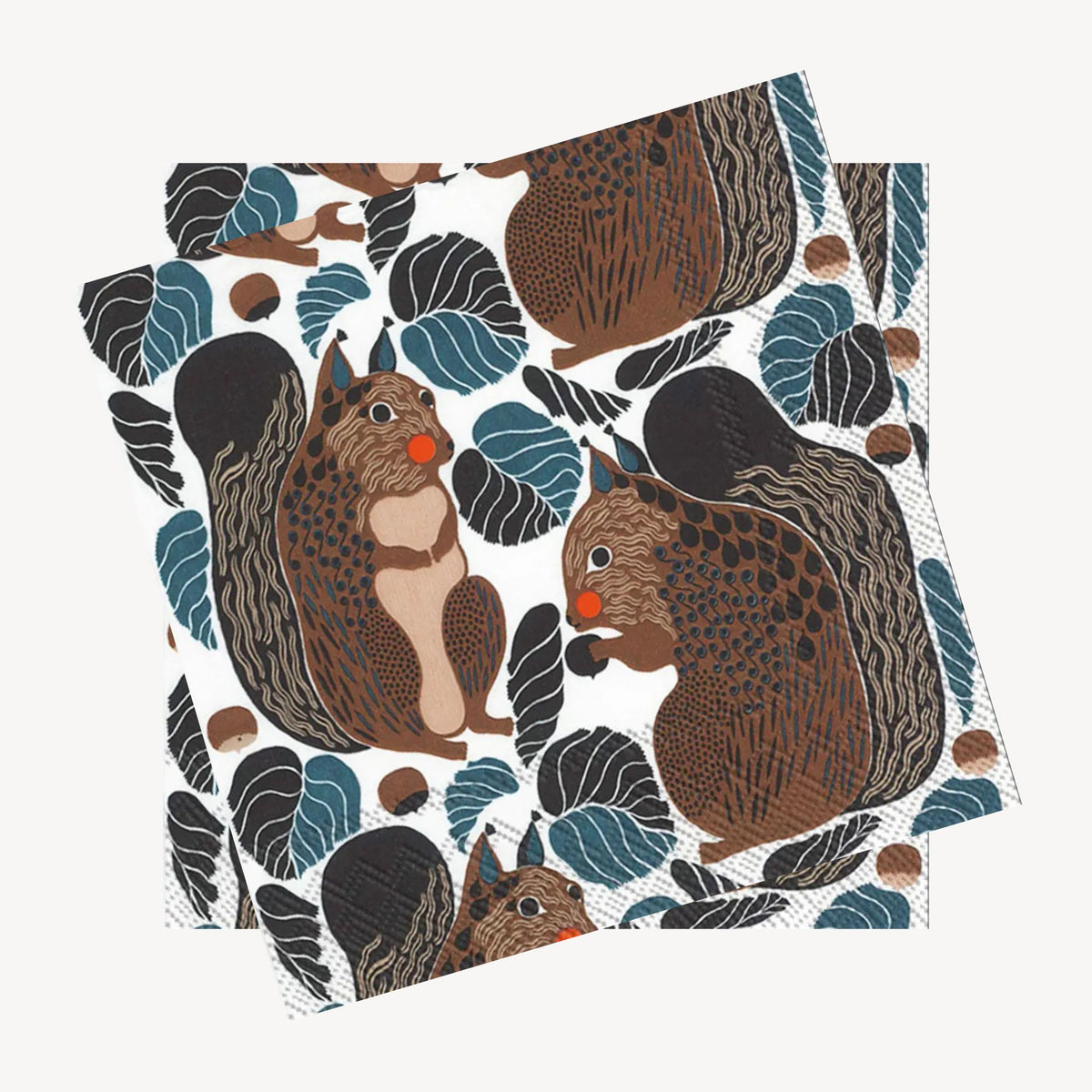 Squirrel Cocktail Napkin Set