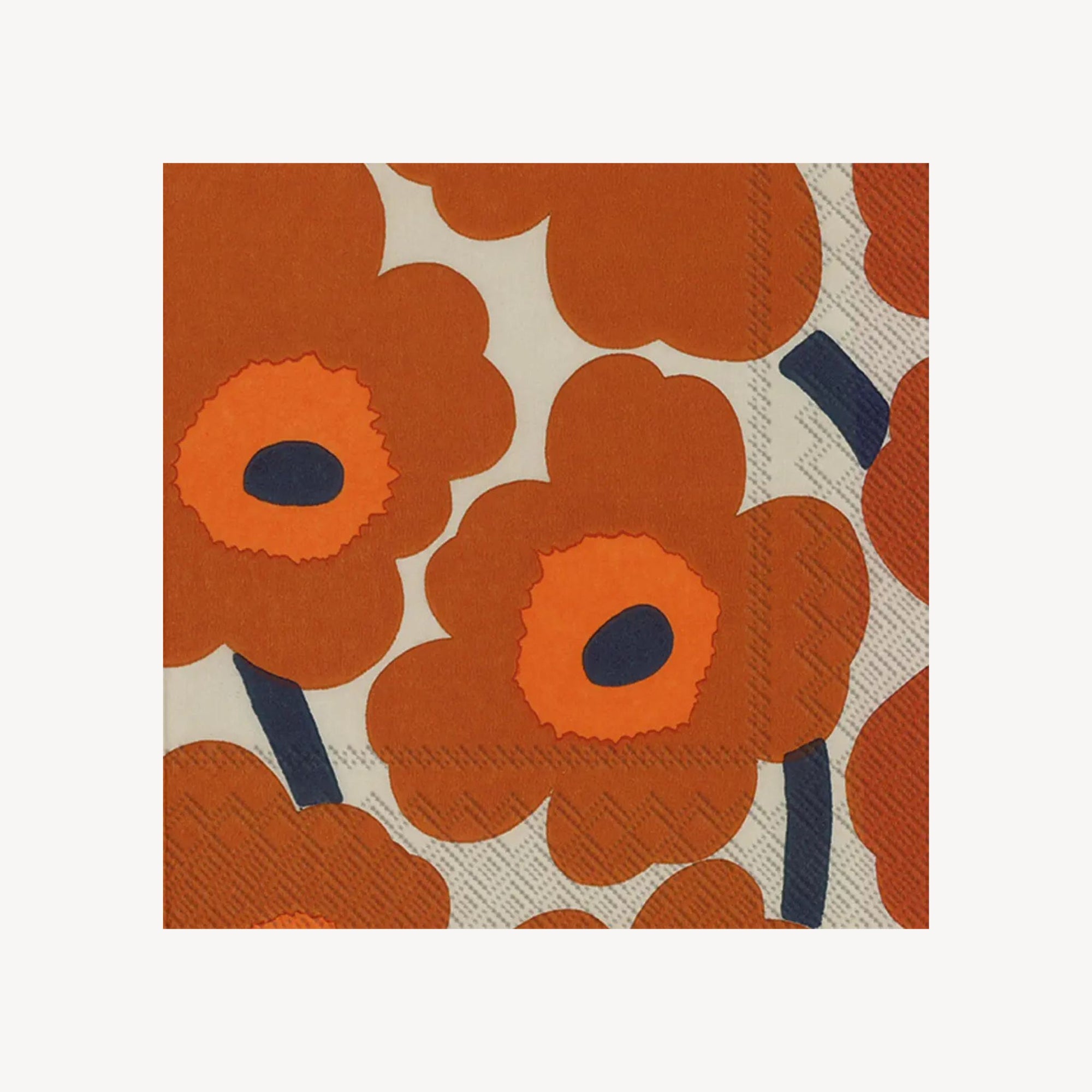 Terracotta Floral Cocktail Napkin Set