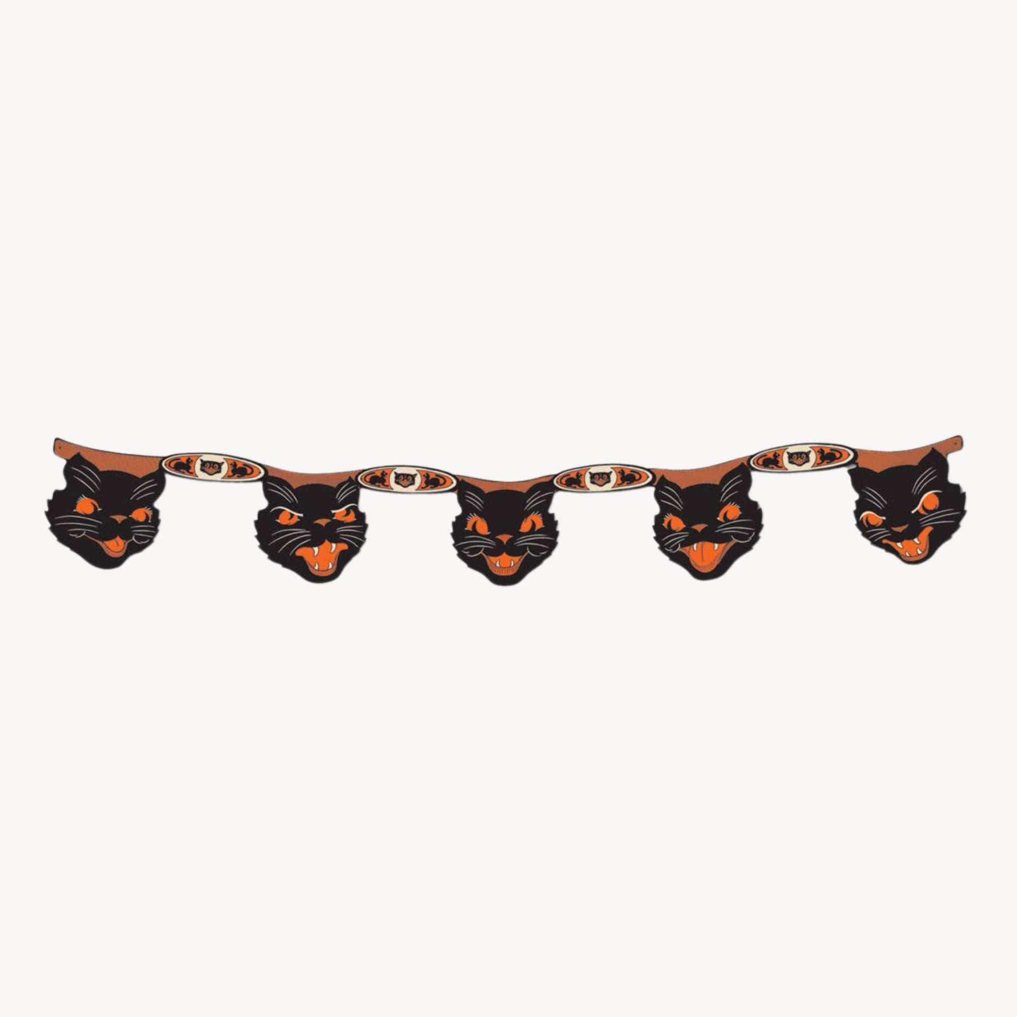 Vintage Halloween Cat Garland