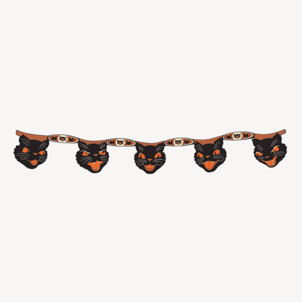 Vintage Halloween Cat Garland