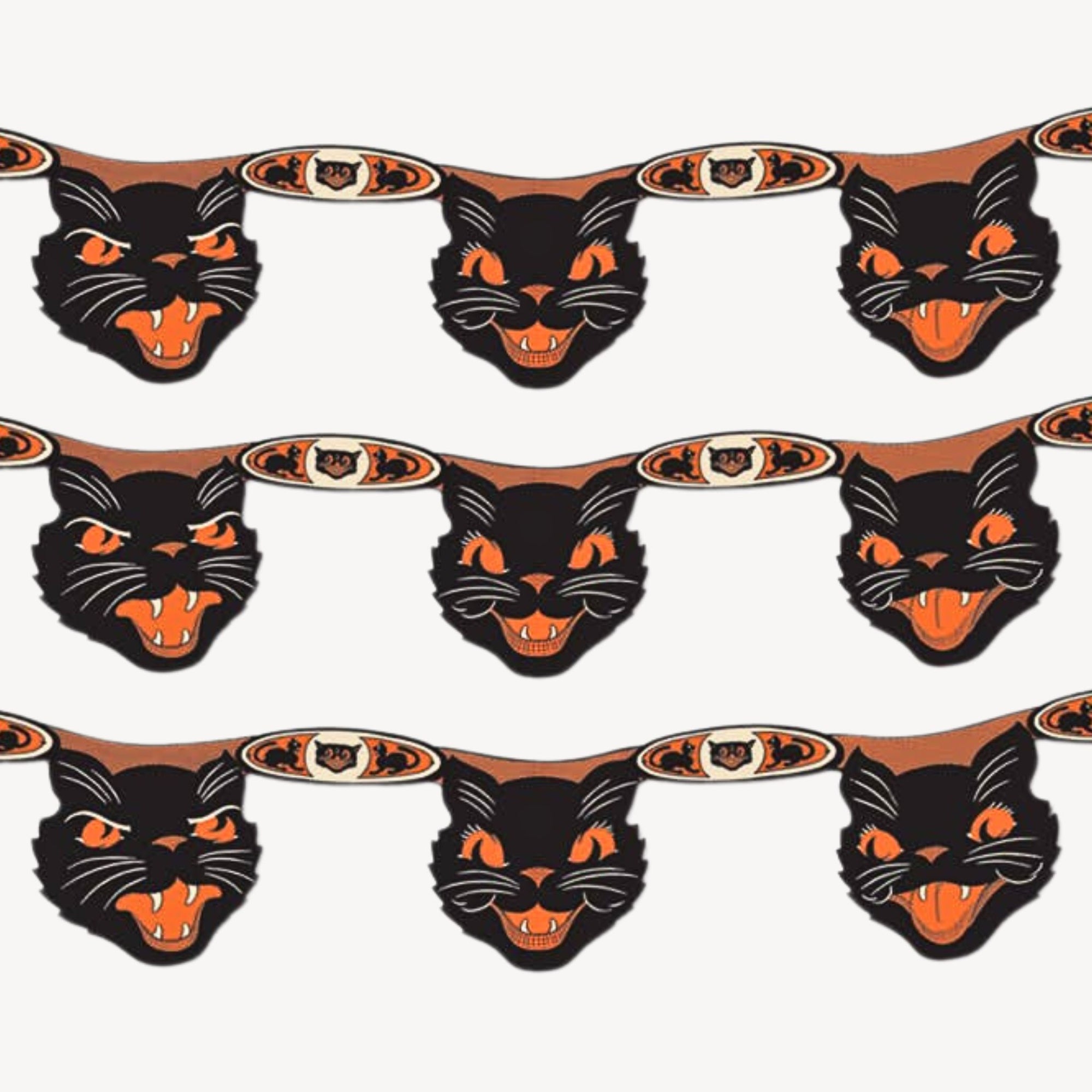 Vintage Halloween Cat Garland