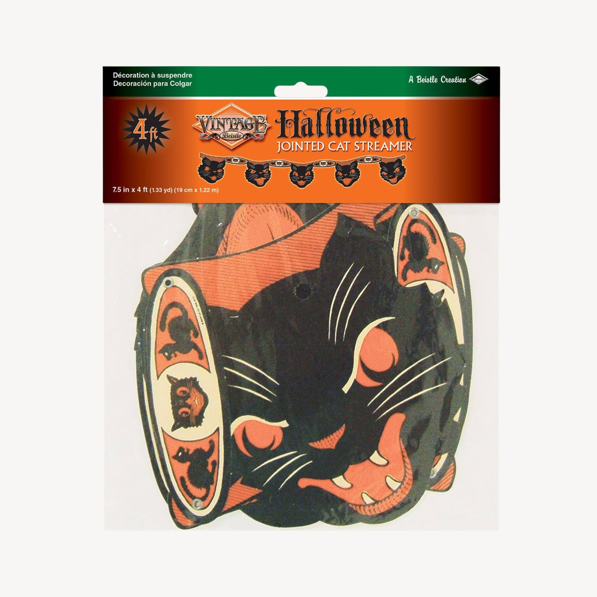 Vintage Halloween Cat Garland