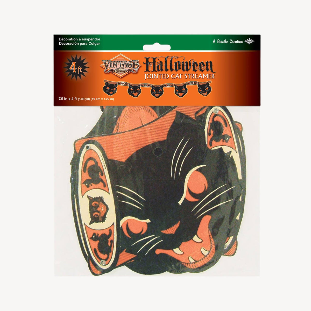 Vintage Halloween Cat Garland