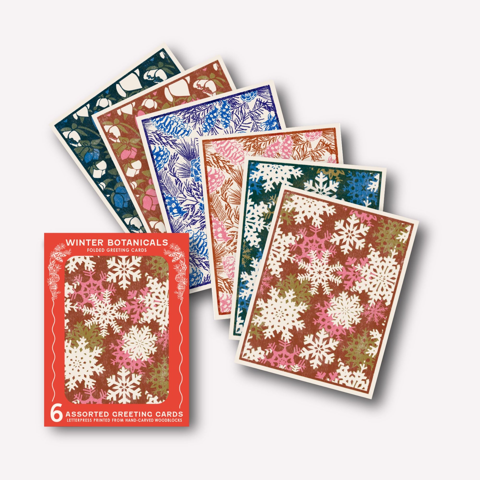Winter Botanicals Letterpress Notecard Set