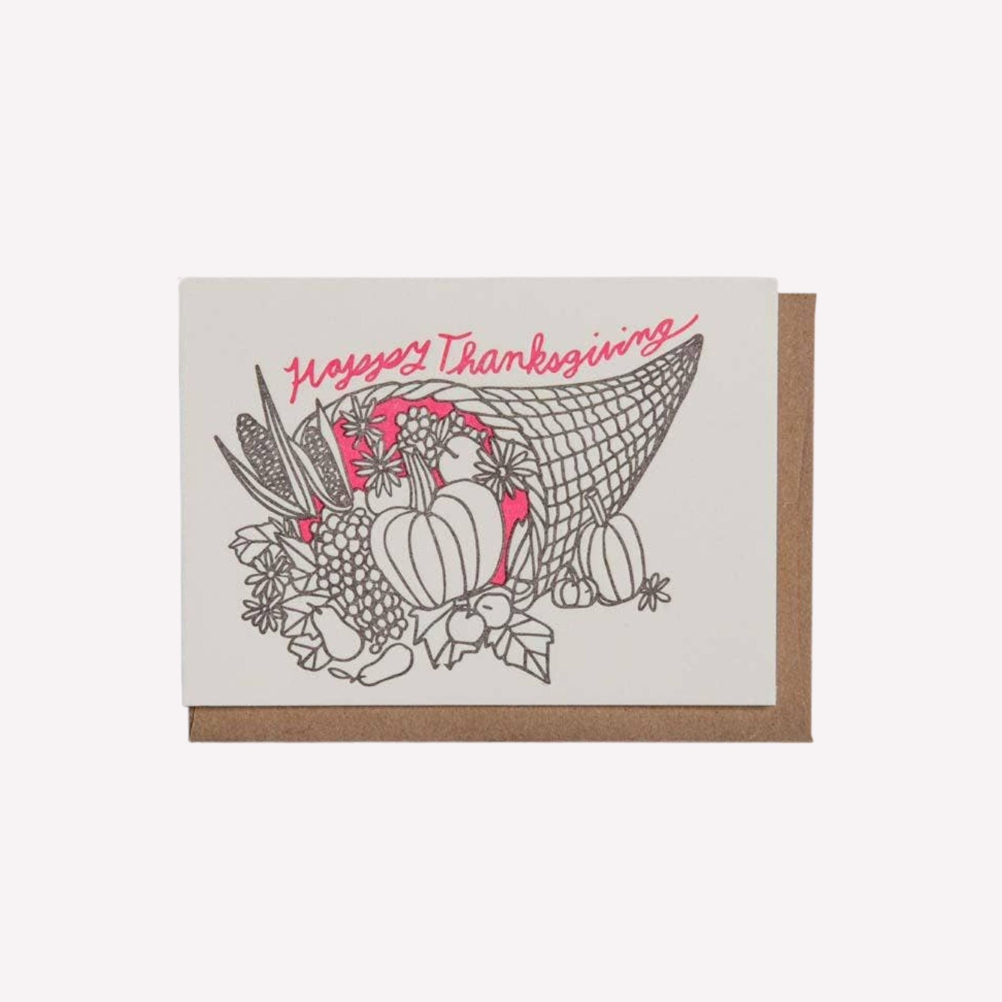 Cornucopia Thanksgiving Greeting Card