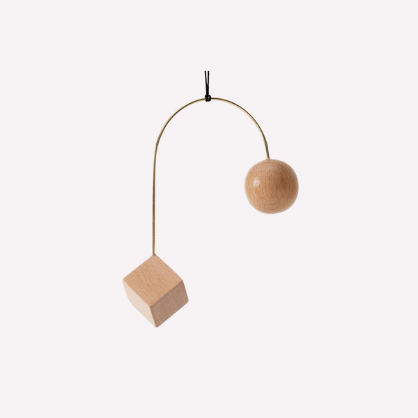 Brass & Wood Ornament Set