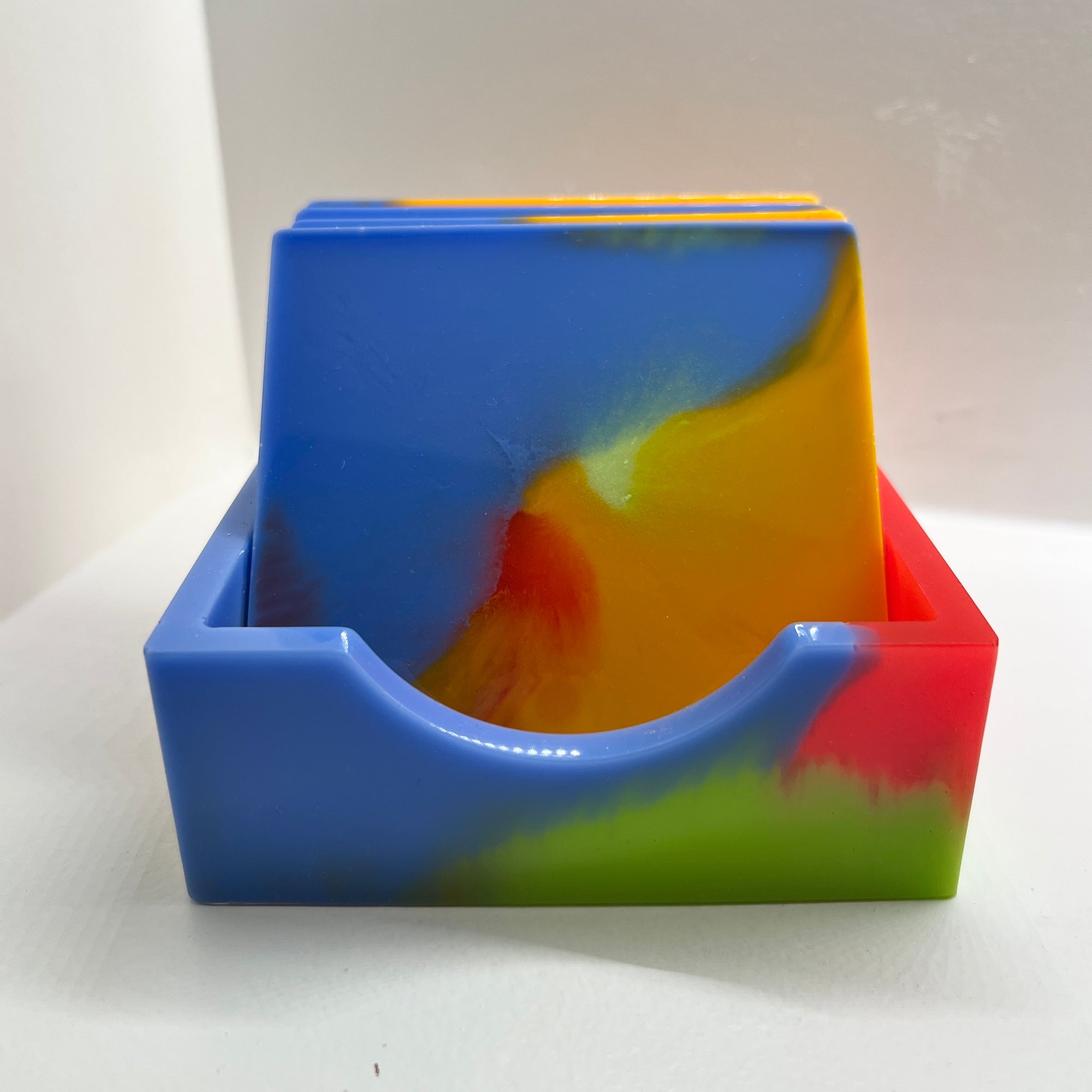 Psychedelic Resin Coaster Set